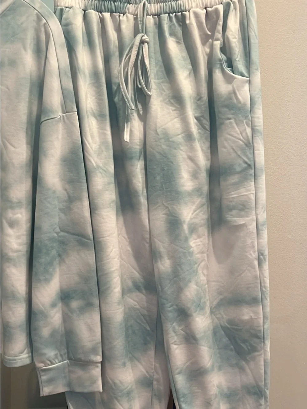 Light Blue Tie-Dye Track Joggers Set - Unknown Brand